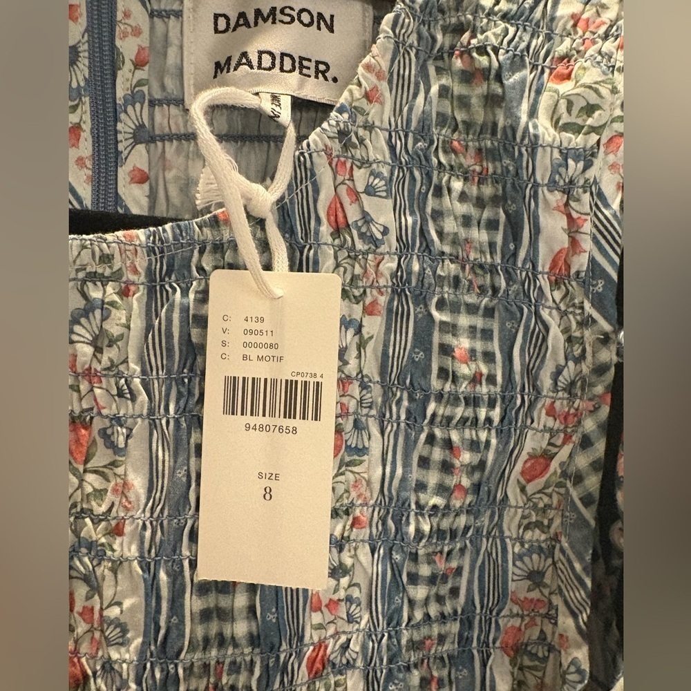 Anthropologie Damson Madder Becca Removable-Sleeve Bubble Mini Dress Size 8 NWT - Picture 6 of 8